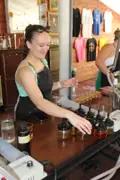Guest selecting ingredients at the Academy of Rum