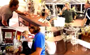 Academy of Rum class moments showing blending, distilling and bottling