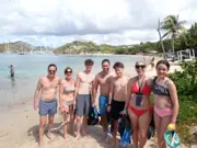 Group of snorkeling guests together on the beach