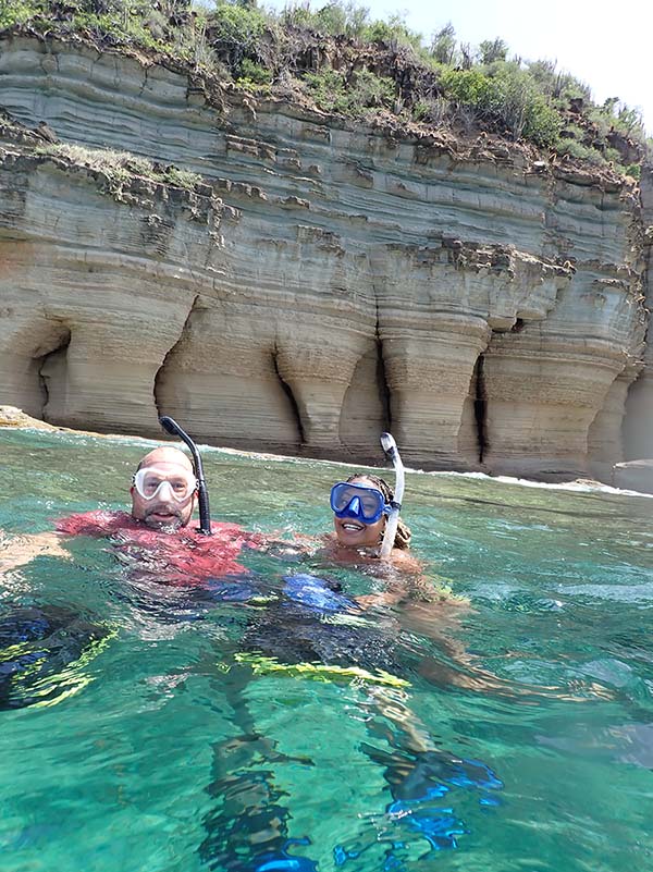 Sea turtle underwater