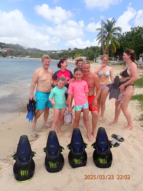 Snorkeling in crystal clear water